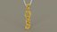 Prong set diamond crossover pendant