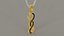 Prong set diamond crossover pendant