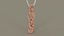 Prong set diamond crossover pendant