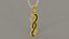 Prong set diamond crossover pendant