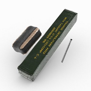 C4 Explosive with Detonator model