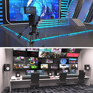3D Production Control Room and TV Studio News