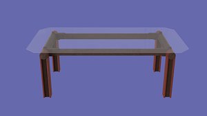 3D Glass Tabletop model