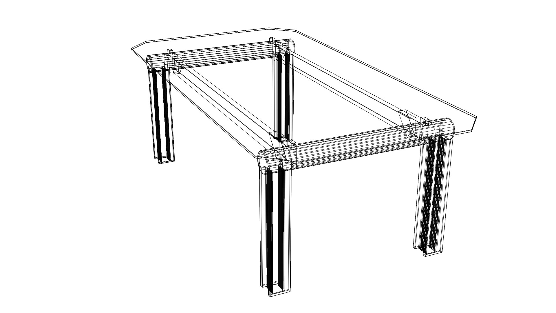 3D Glass Tabletop Model TurboSquid 2215855