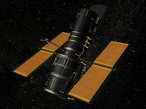 realistic hubble telescope 3d model