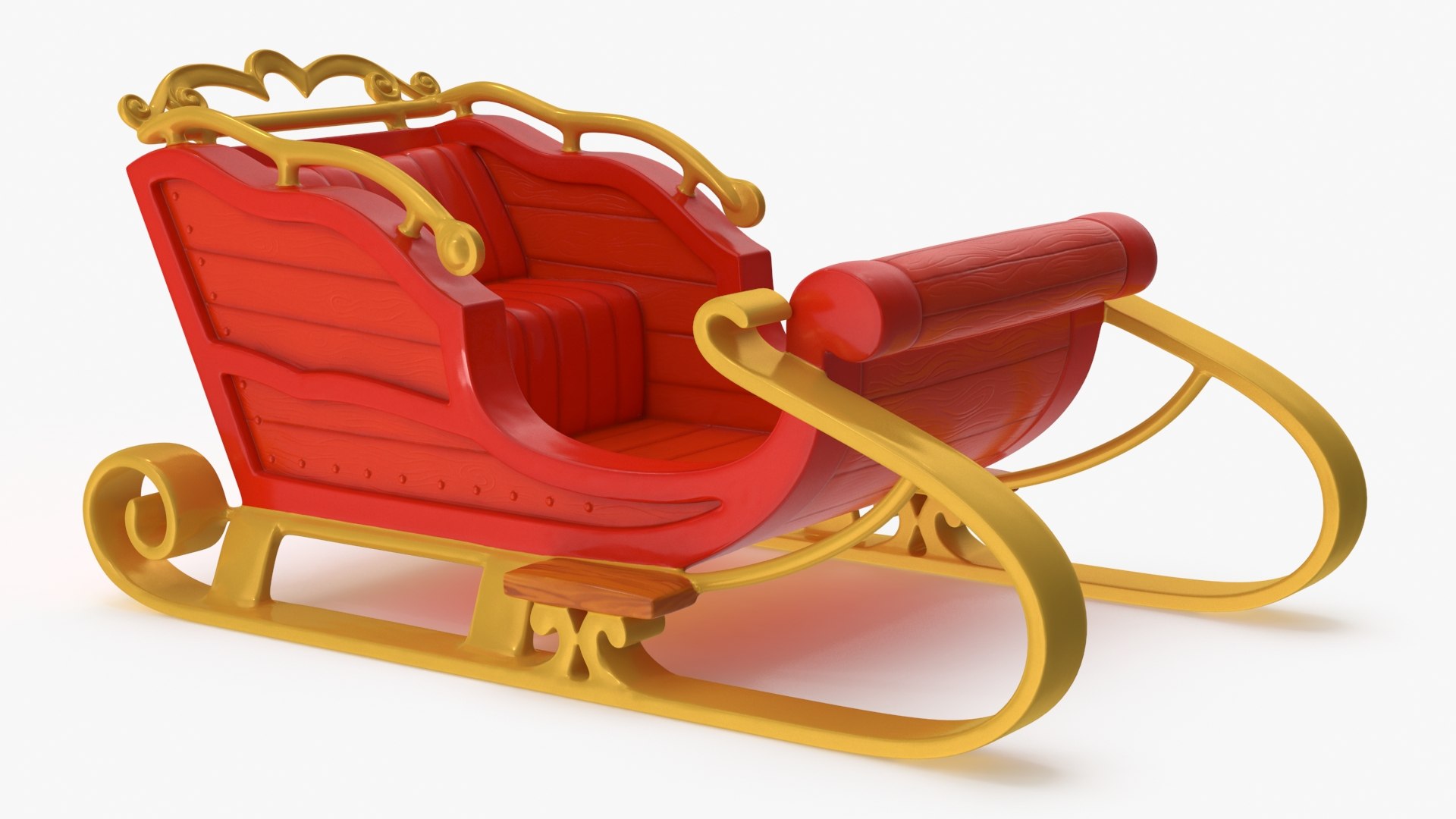 Festive Christmas Sleigh 3D model preview