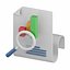 3d rendering data research isolated useful for business and finance design element
