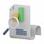3d rendering data research isolated useful for business and finance design element