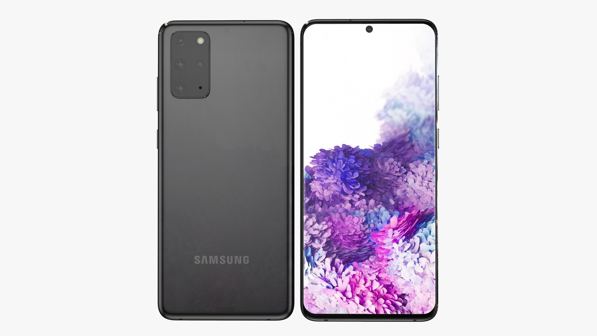 Samsung Galaxy S20 Plus Black 3D model preview