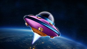 Ufo Sci-Fi Aircraft 3D