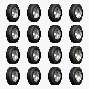 3D Wheels Collection model