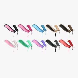 3D 10 Furry Ears Tiara I Collection - Headband Character Design