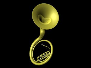 sousaphone brass 3d model