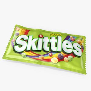 3D Skittles Sour Package model