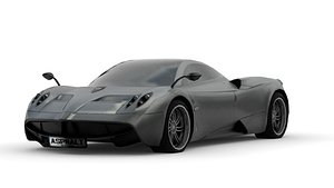 Pagani Huayra Black Supercar 3D Model  Hypercar Masterpiece For Feedback