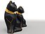 3D cat statue moneybox model