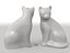 3D cat statue moneybox model