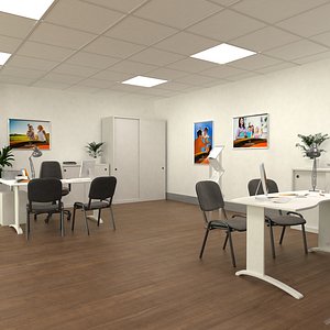 bank interior 3D model