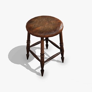 old chair pbr 3D model
