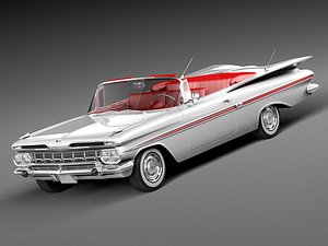 3d chevrolet impala convertible 1959 model