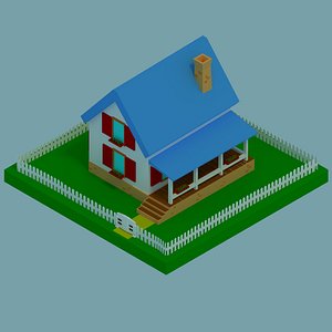3D isometric house model