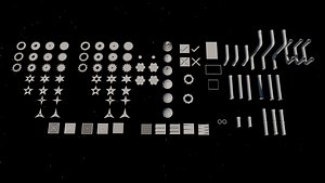 Generic Kitbash 99 pieces - generic stars gears signs pipes 3D model