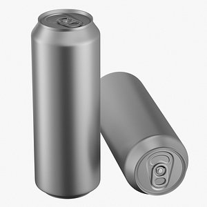 3D model Realistic Aluminum Beverage Oversize Can 550ml Mockup
