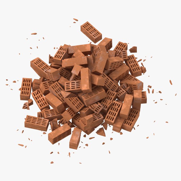 3D Masonry Hollow Brick Pile Small Medium and Large