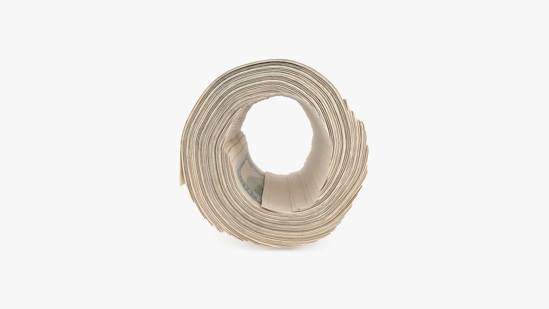 3D Money Stack Roll model - TurboSquid 2055030