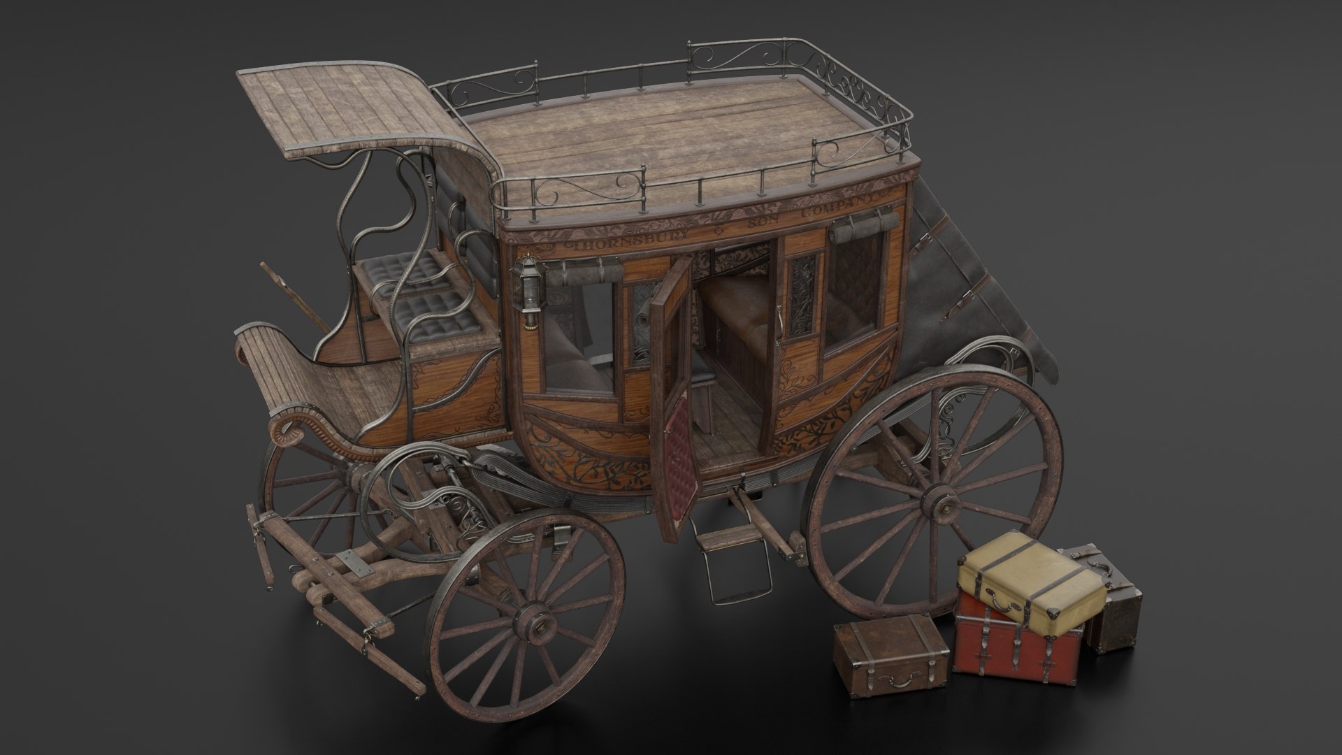 Stage coach carriage 3D model https://p.turbosquid.com/ts-thumb/G9/XhR8w2/og/previews_pose_02/jpg/1712841796/1920x1080/fit_q87/9779cdfd6cdd51cb05c4b9c2213f6a009bdadb44/previews_pose_02.jpg