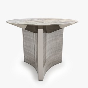 Luxury Round Marble Dining Table 3D