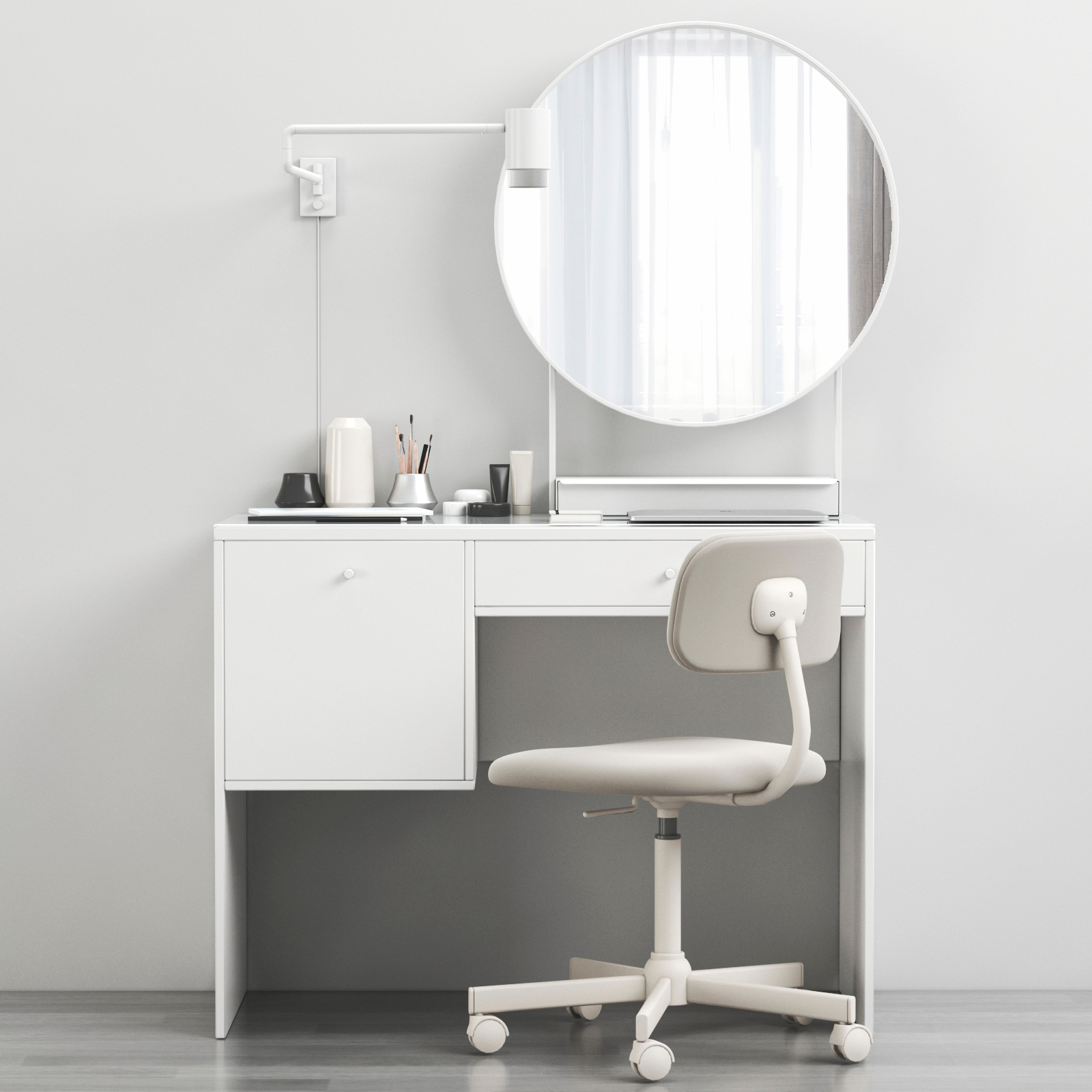 IKEASYVDEドレッシングテーブルと装飾3Dモデル TurboSquid 1730179