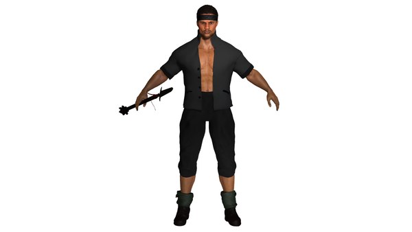 AAA 3D REALISTIC NEGRO AFRICAN MALE CHARACTER - MUSCULAR KUNGFU 3D model