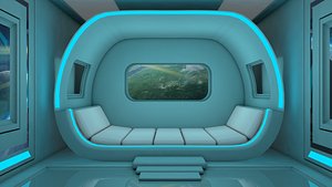 Futuristic Bedroom 3D model