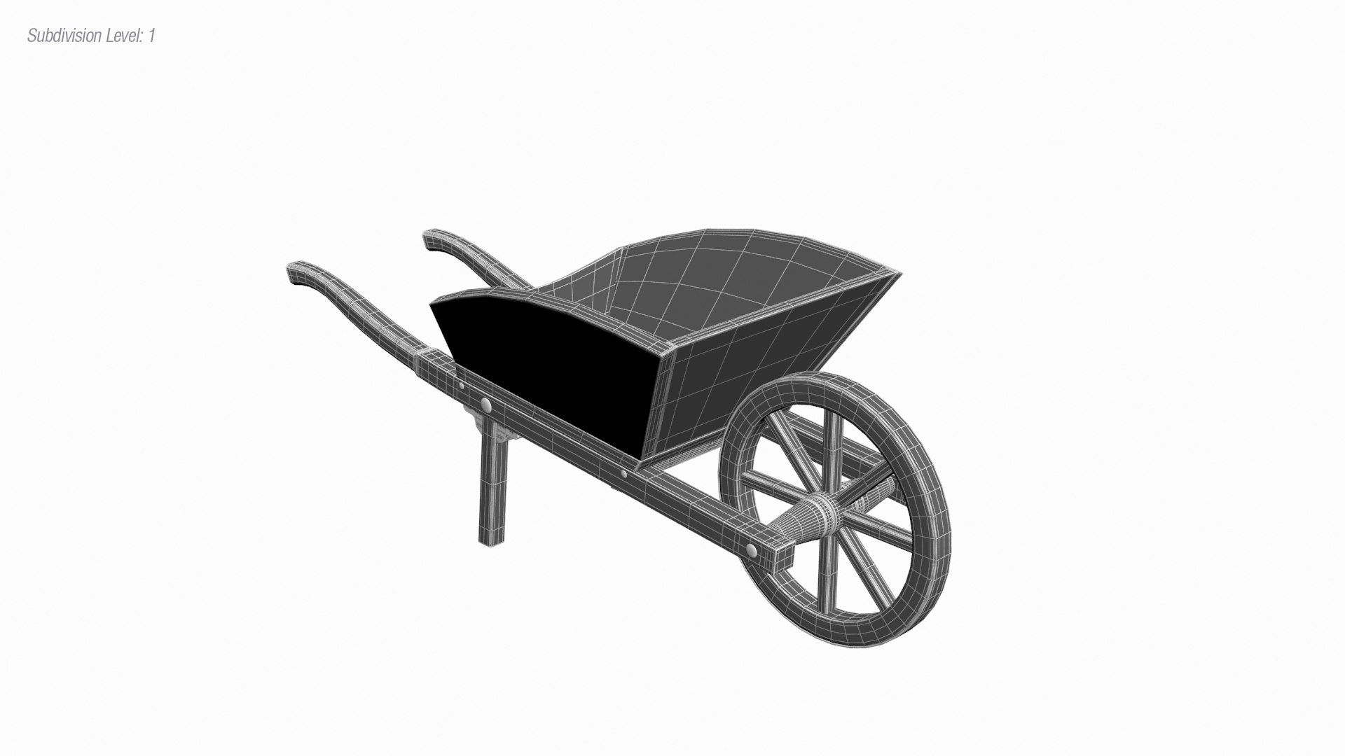 3D Wooden Wheelbarrow - TurboSquid 1630317