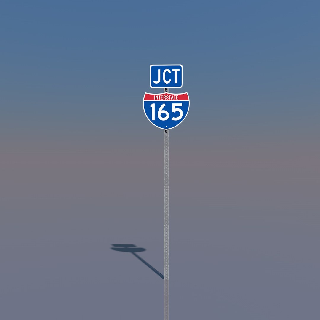 Cinema4d Interstate 165 Signs Alabama
