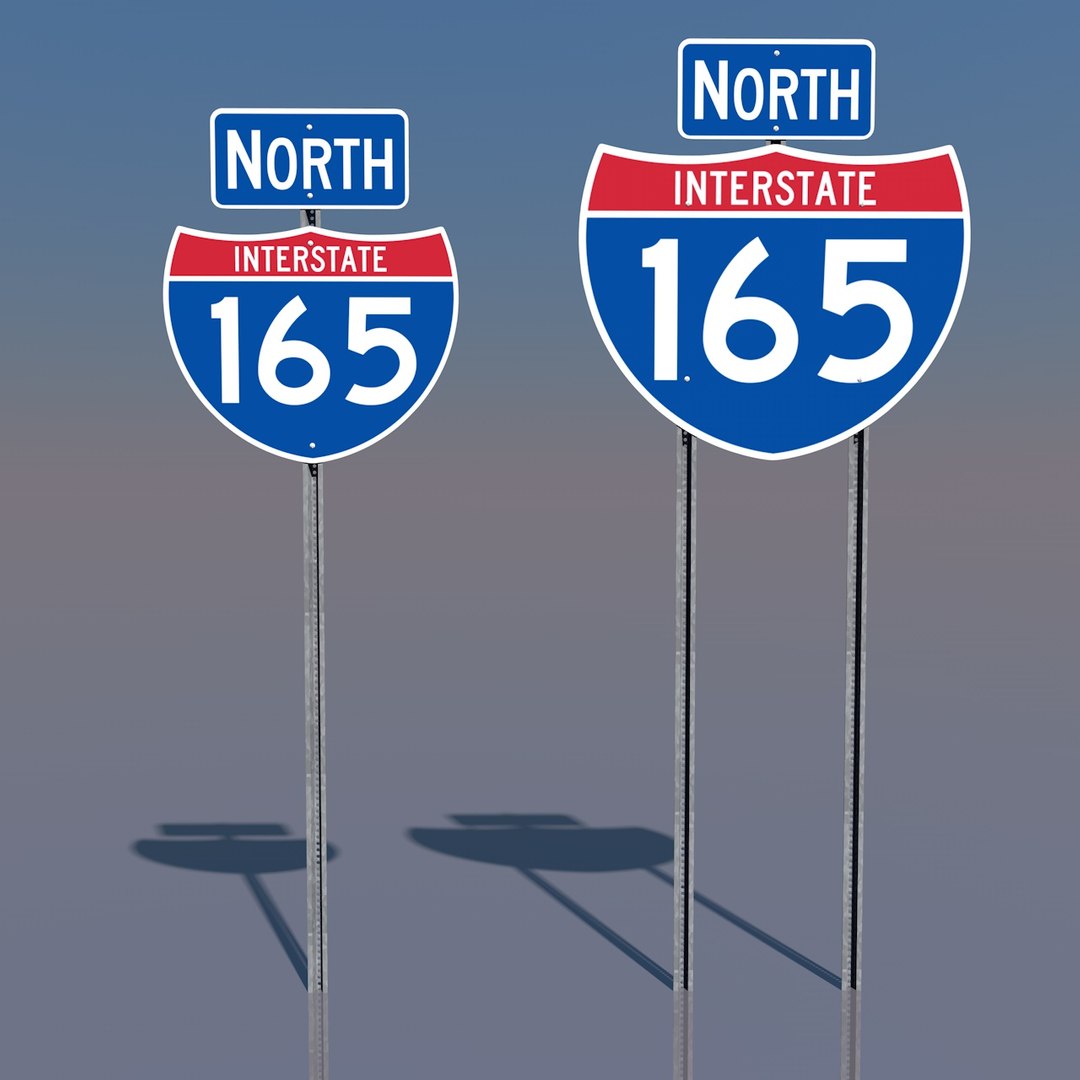 Cinema4d Interstate 165 Signs Alabama