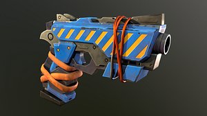 3D Stylized hand painted Pistol
