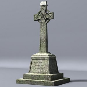 3d model celtic gravestone