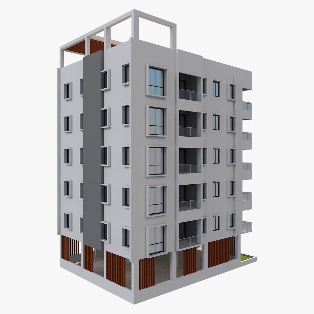 Free 3D Model Building Apartment - TurboSquid 1380467