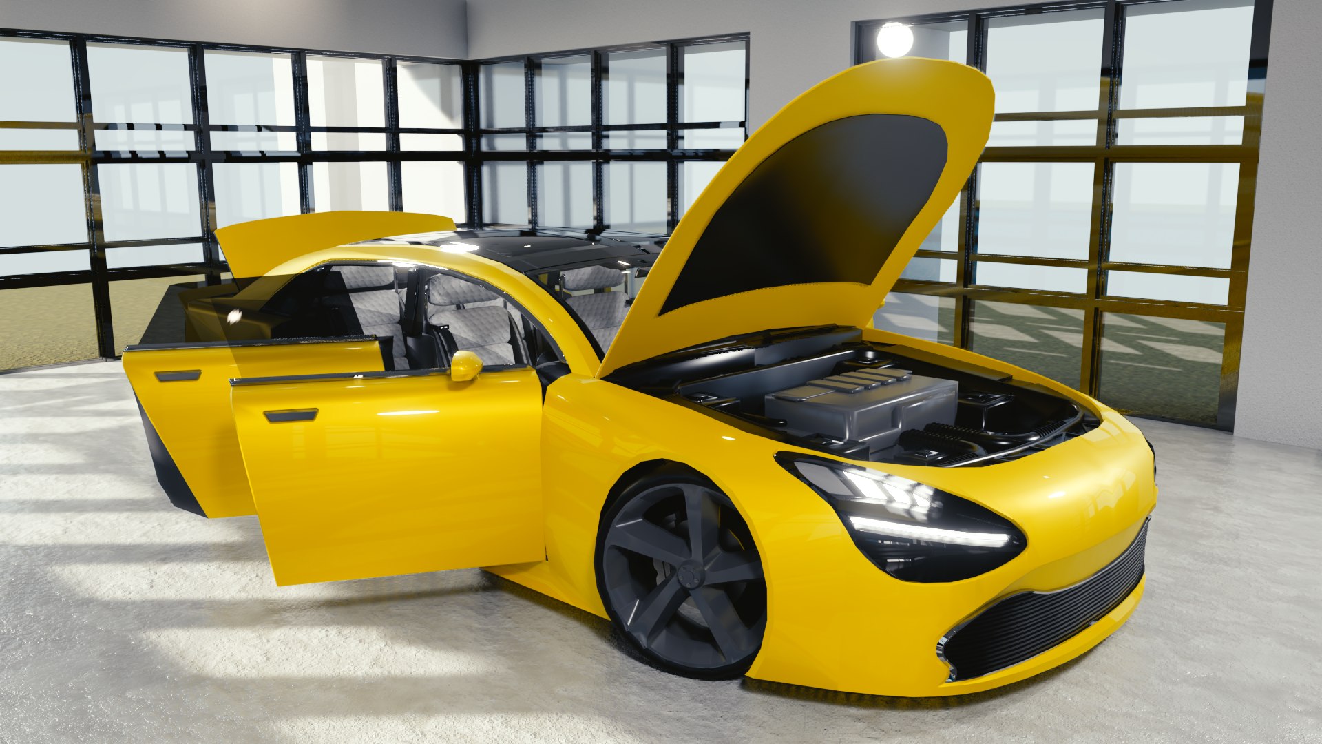Free 3D car blender eevee brandless model - TurboSquid 1398140