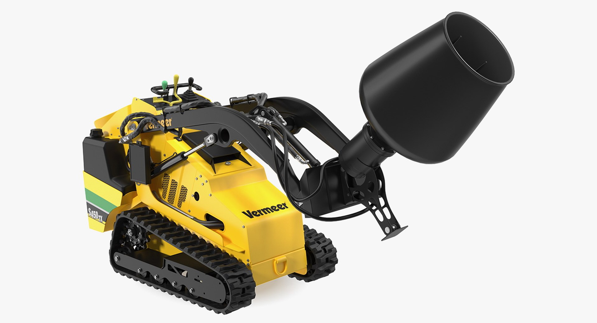 Vermeer S450TX Mixer Clean Rigged 3D model preview