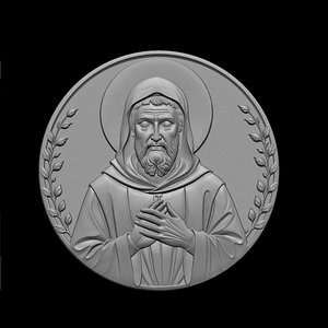 Saint Frances of Asisi Pendant for 3D Printing 3D model