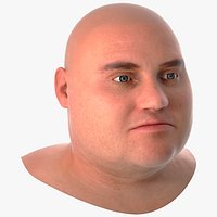 Head Model of Overweight Male