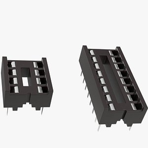 3D model IC DIP sockets