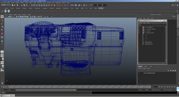 Truck Dashboard Model - TurboSquid 1303611