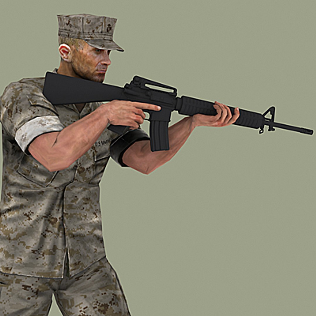 Usmc Soldier Combat Utility 3d Model