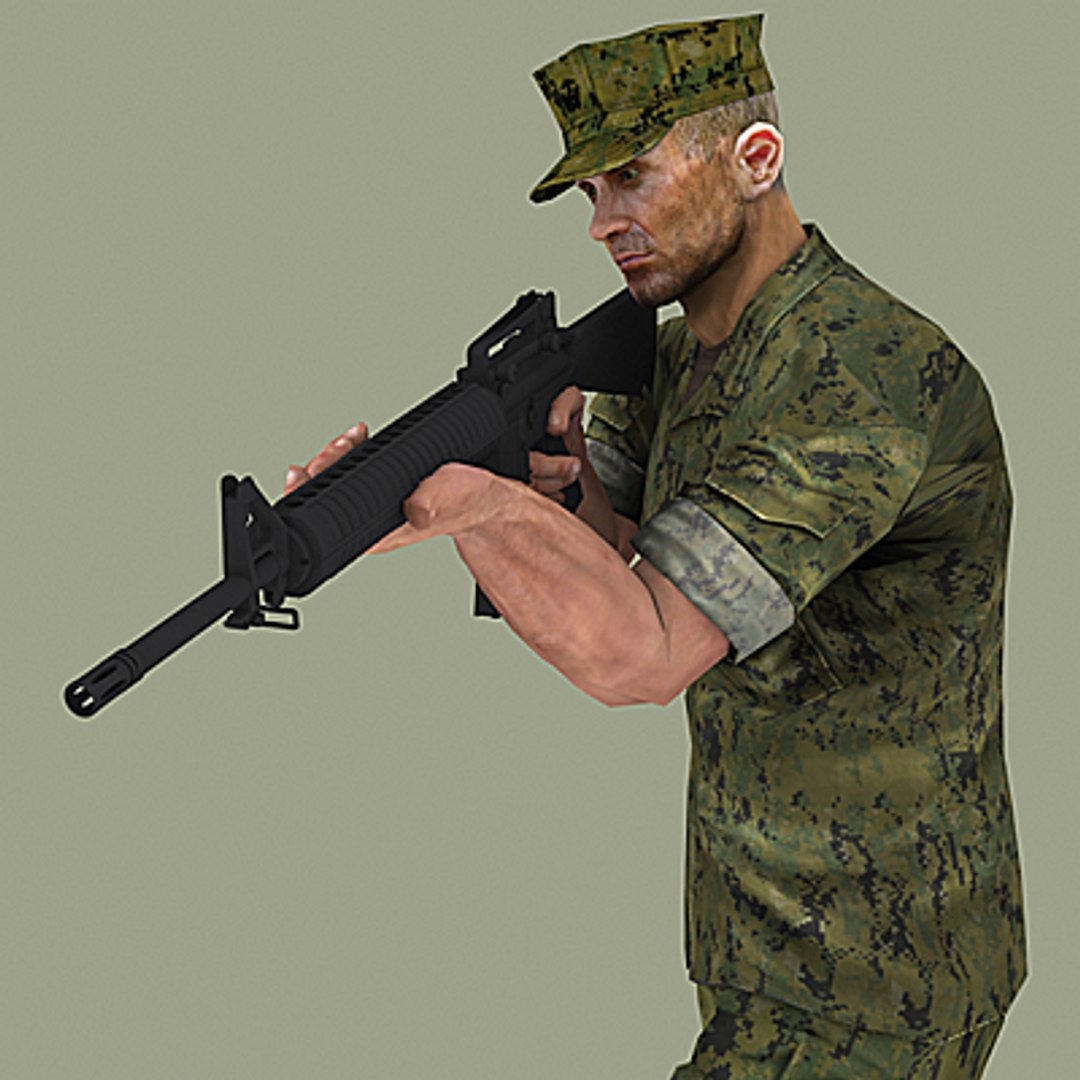 Usmc Soldier Combat Utility 3d Model