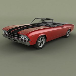 chevrolet chevelle convertible 3ds