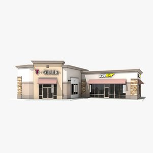 3d subway retail store 1 model